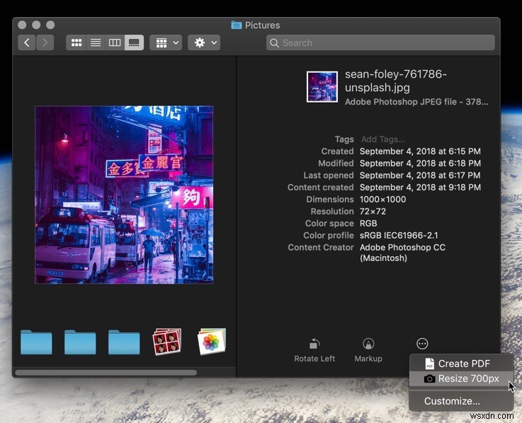 macOS Mojaveでクイックアクションを作成・活用する方法