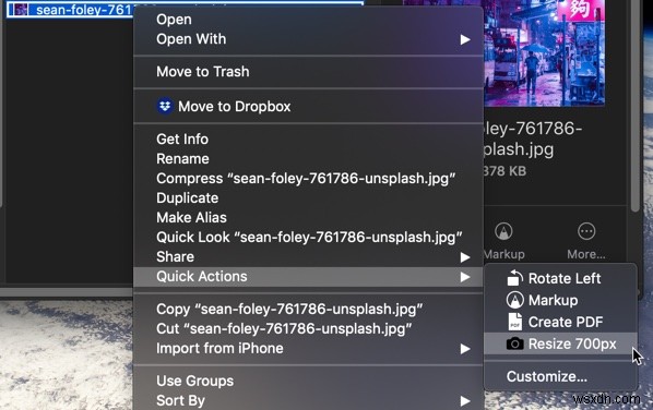 macOS Mojaveでクイックアクションを作成・活用する方法