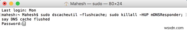 MacでDNSキャッシュをフラッシュ（クリア）する方法