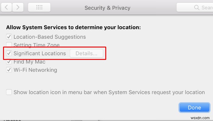 macOS High Sierraで位置情報トラッキング「重要な場所」を無効にする方法