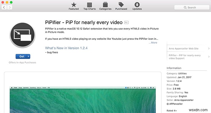 macOS SierraでNetflixのピクチャーインピクチャーを有効にする方法