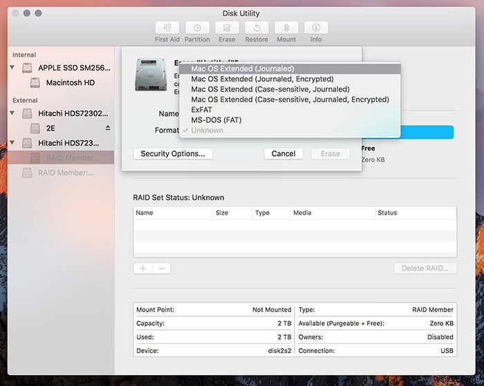 macOS SierraでRAIDを設定する方法|RAID 0・RAID 1・JBODの構築手順を解説