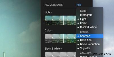 Macの「写真」アプリで追加の調整設定を有効にする方法