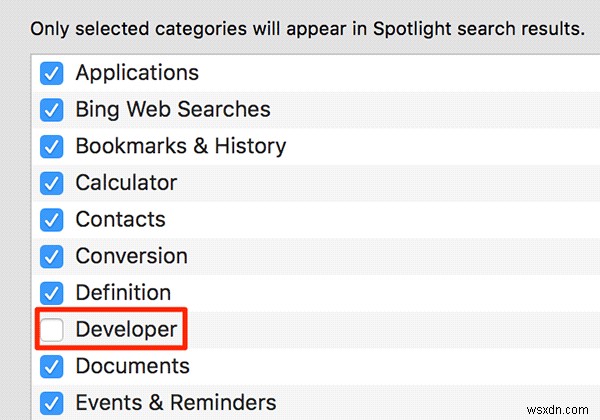 MacのSpotlight検索結果から開発者ファイルを除外する方法