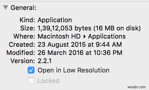 Retina Macでアプリを低解像度モードで起動する方法