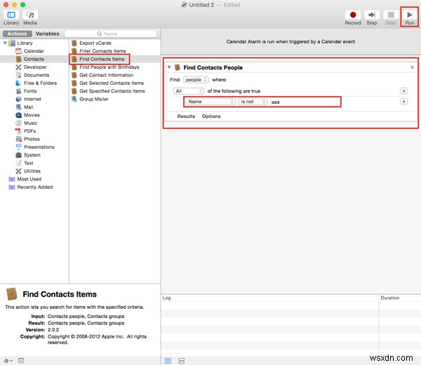 Mac OS XでAutomatorを使って連絡先を自動バックアップする方法