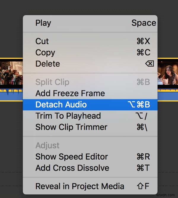 MacのiMovieで動画から音声(オーディオ)を削除する方法
