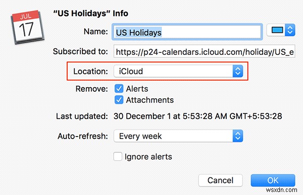 Macを使ってカレンダーの購読をすべてのAppleデバイスと同期する方法