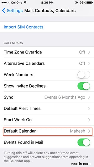 Mac（OS X）とiPhone（iOS）でデフォルトのカレンダーを設定する方法