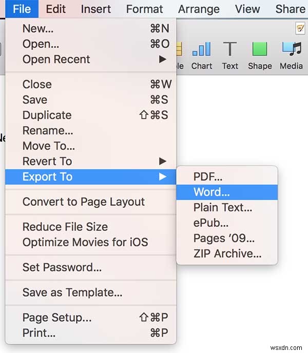 PagesファイルをMicrosoft Word形式に変換する2つの簡単な方法