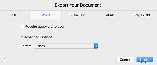 PagesファイルをMicrosoft Word形式に変換する2つの簡単な方法
