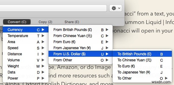 Liquid – Macで選択したテキストの詳細情報を最速で取得できる無料アプリ