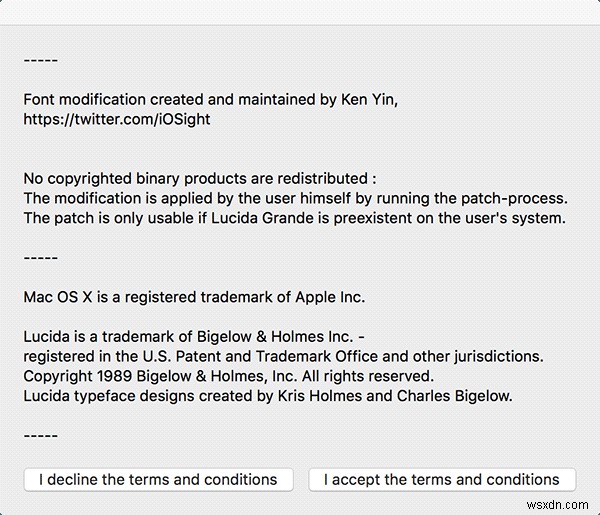 OS X El CapitanでデフォルトフォントをLucida Grandeに変更する方法