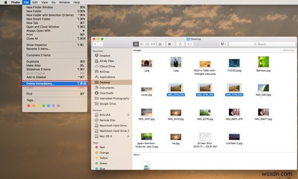 OS X El Capitanでファイルを素早く削除する方法|ゴミ箱をスキップして即座に消すテクニック