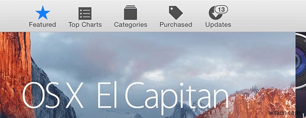 Mac App StoreでOS X El Capitanのアップデートバナーを非表示にする方法