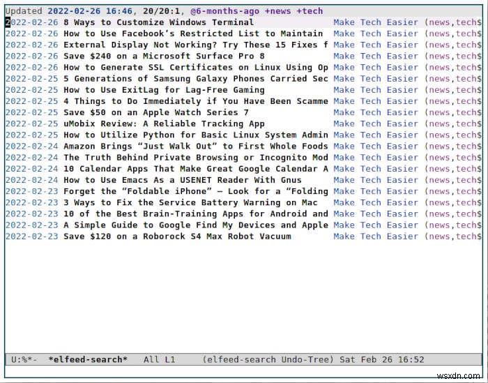 EmacsをRSSリーダーに変える「Elfeed」の使い方徹底解説｜導入から自動タグ付け・カスタマイズまで