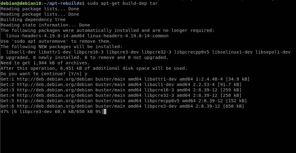 Linuxでパッケージをソースから再ビルドする方法