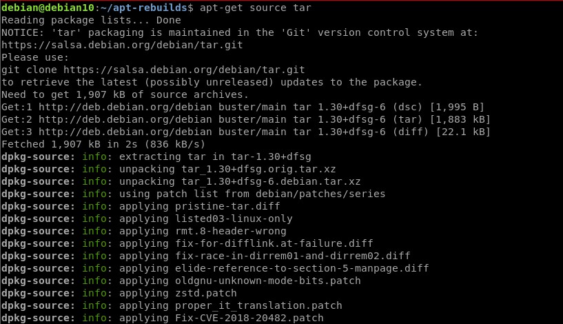 Linuxでパッケージをソースから再ビルドする方法