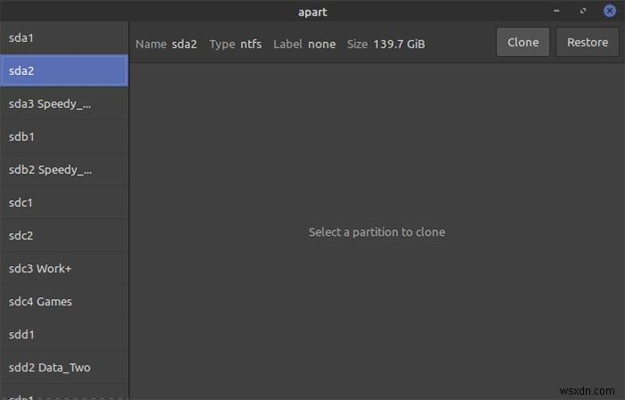 LinuxでApart GTKを使ってパーティションを簡単にバックアップ・復元する方法
