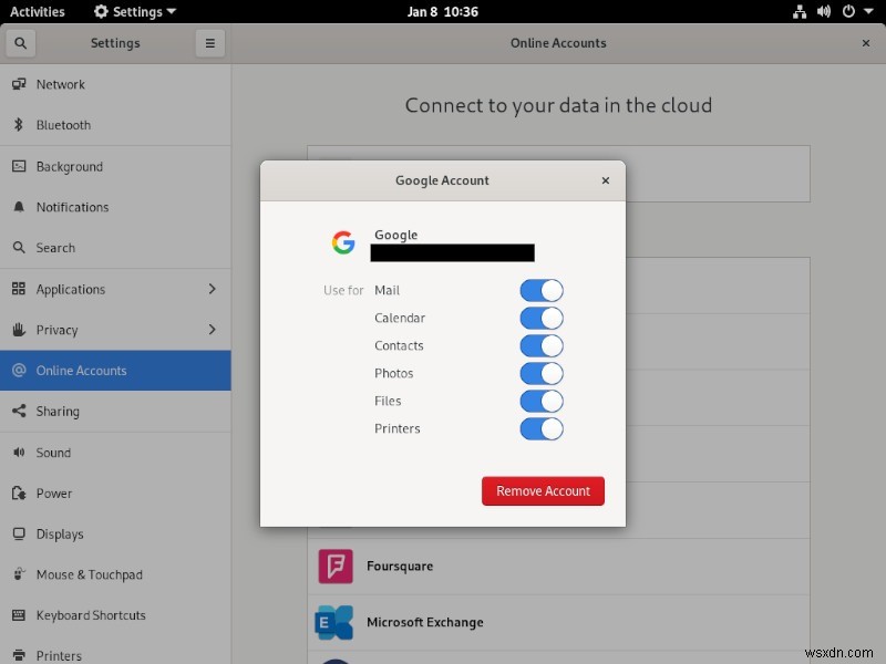 GNOME ShellにGoogleアカウントを統合する方法【カレンダー・メール・ドライブ連携】