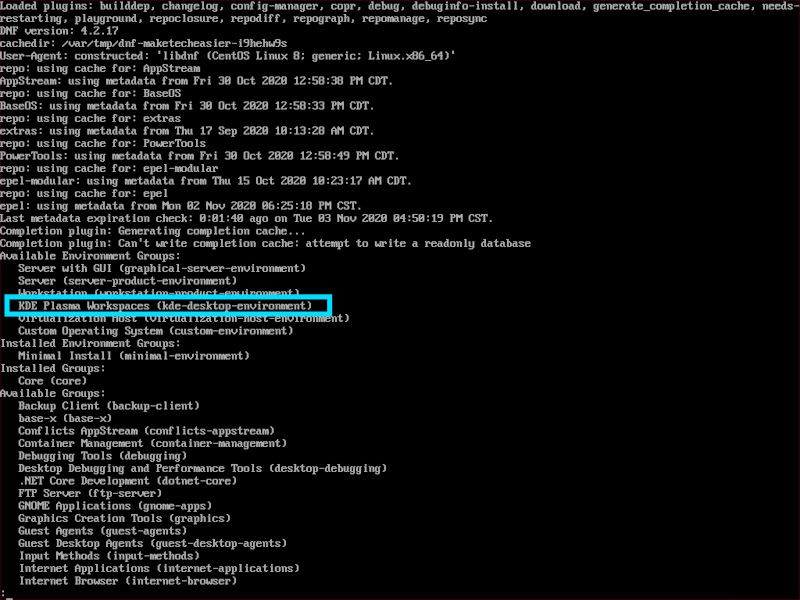 CentOS 8にKDE Plasmaデスクトップ環境をインストールする方法