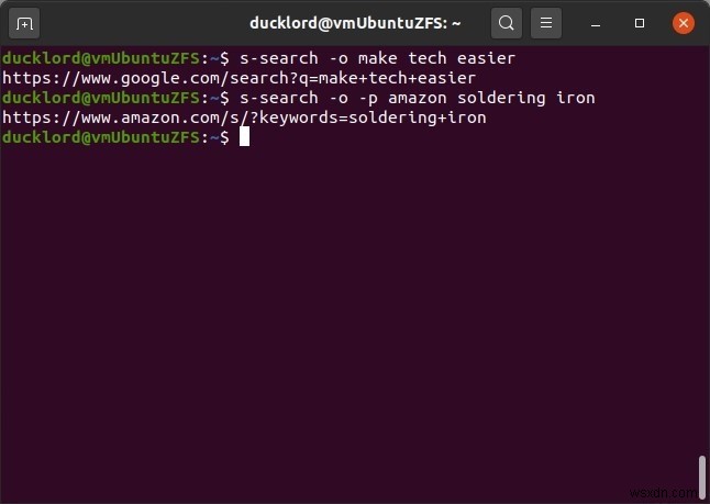 ターミナルからWeb検索ができる「S」の使い方
