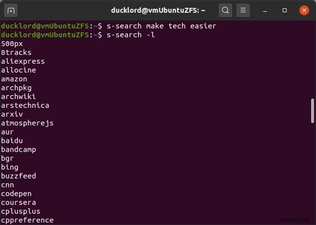 ターミナルからWeb検索ができる「S」の使い方