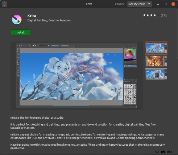 UbuntuにKritaの最新版をインストールする3つの方法（Snap・AppImage・APT）
