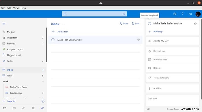 LinuxでAoを使ってMicrosoft To Doのタスクを管理する方法