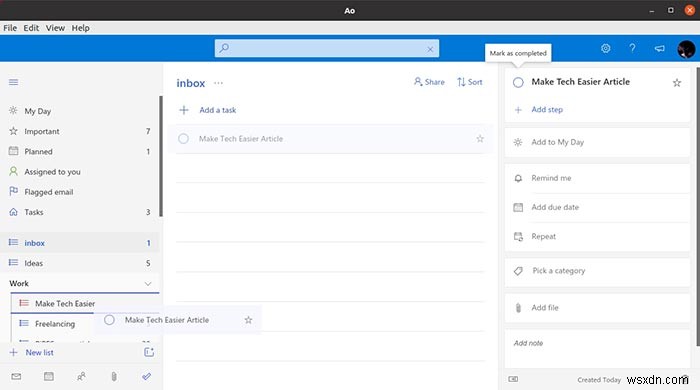 LinuxでAoを使ってMicrosoft To Doのタスクを管理する方法