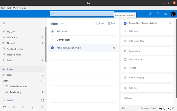 LinuxでAoを使ってMicrosoft To Doのタスクを管理する方法