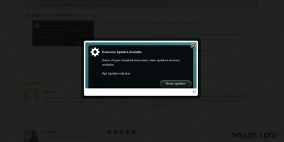 GNOME Shell拡張機能のアップデートを通知する「Extension Update Notifier」の使い方
