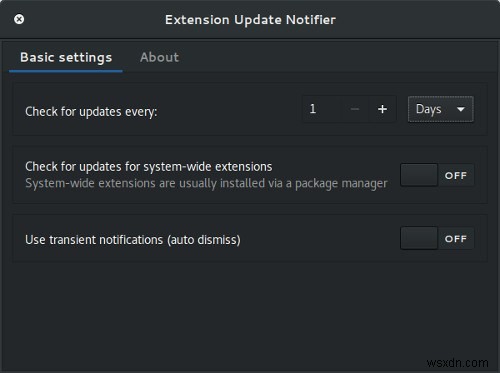 GNOME Shell拡張機能のアップデートを通知する「Extension Update Notifier」の使い方