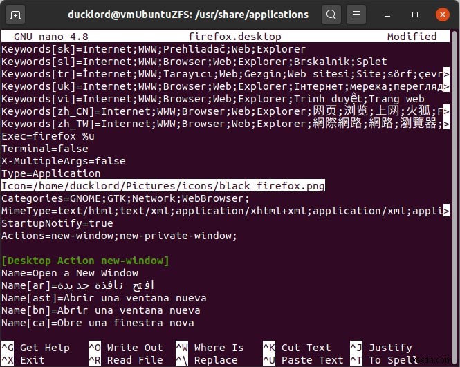 Linuxターミナルだけでアプリのアイコンを変更する方法