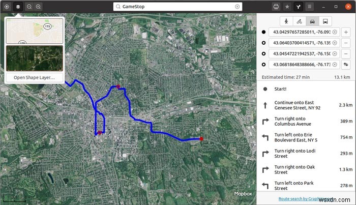 GNOME Mapsのダウンロード方法とルートをPDFとしてエクスポートする手順