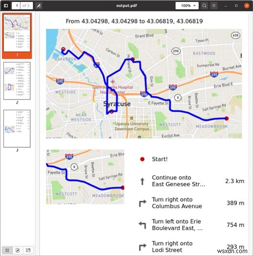 GNOME Mapsのダウンロード方法とルートをPDFとしてエクスポートする手順
