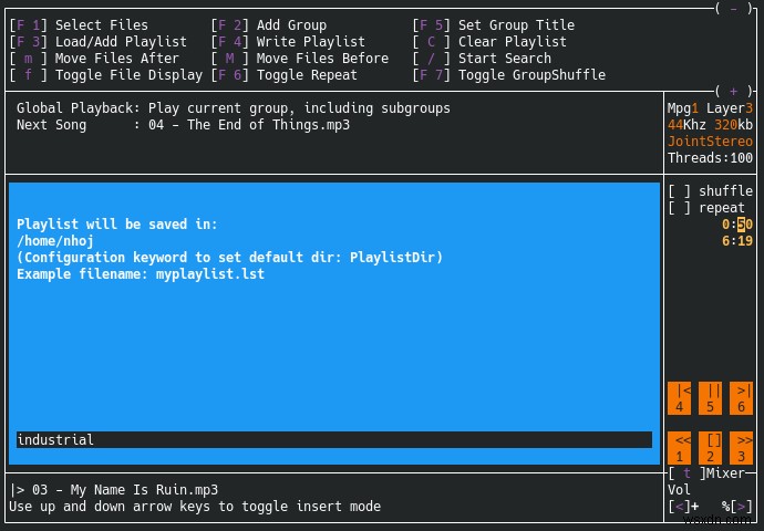 Mp3blaster：ターミナルで動く軽量音楽プレーヤーの使い方と魅力