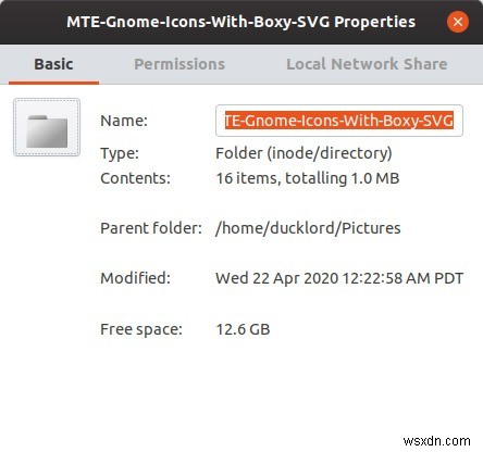 GNOME 3でファイルやフォルダのアイコンを変更する方法