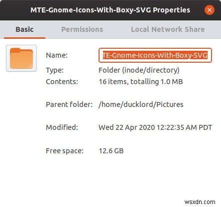 GNOME 3でファイルやフォルダのアイコンを変更する方法