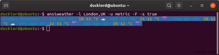 AnsiWeatherでターミナルからサクッと天気をチェックする方法