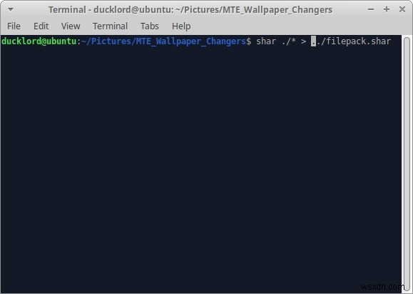 Linuxのsharコマンドで自己解凍型アーカイブを作成する方法