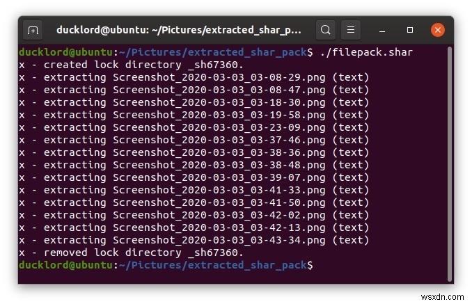 Linuxのsharコマンドで自己解凍型アーカイブを作成する方法
