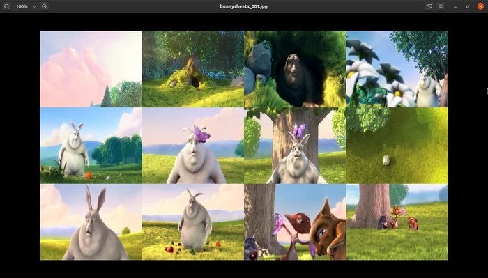 Linuxでビデオのサムネイルシート(連番プレビュー画像)を作成する方法