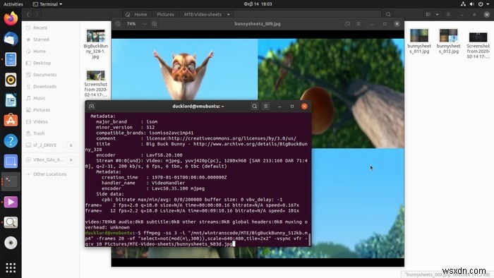 Linuxでビデオのサムネイルシート(連番プレビュー画像)を作成する方法