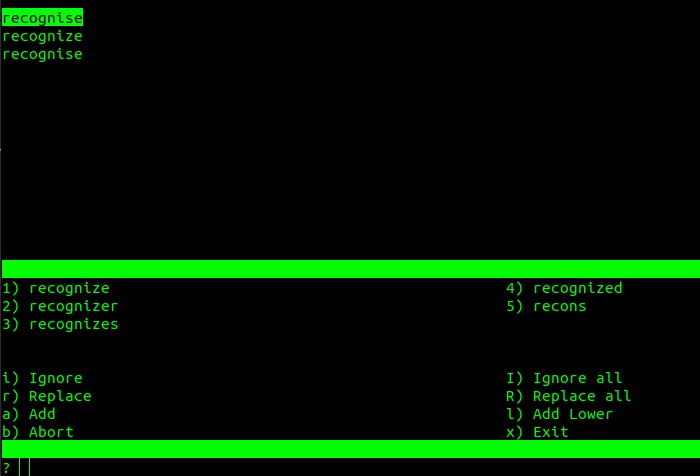 Linuxターミナルでスペルチェックを行う方法