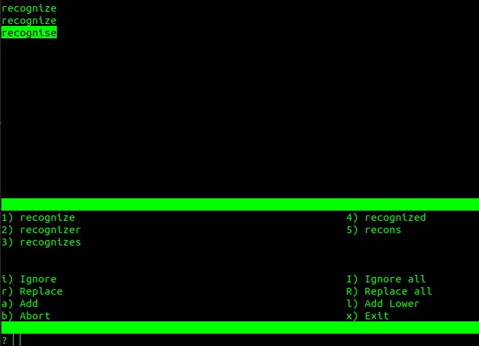 Linuxターミナルでスペルチェックを行う方法