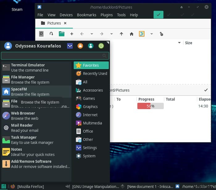 LinuxのSpaceFMで複数ファイルをワンクリックで開くカスタムメニューの作り方