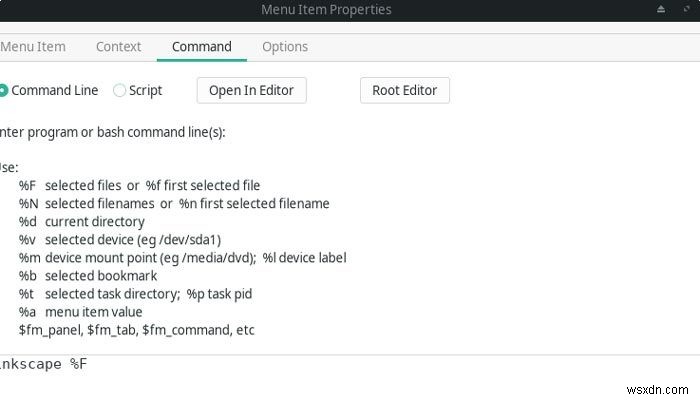 LinuxのSpaceFMで複数ファイルをワンクリックで開くカスタムメニューの作り方