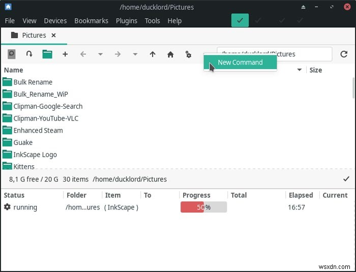 LinuxのSpaceFMで複数ファイルをワンクリックで開くカスタムメニューの作り方