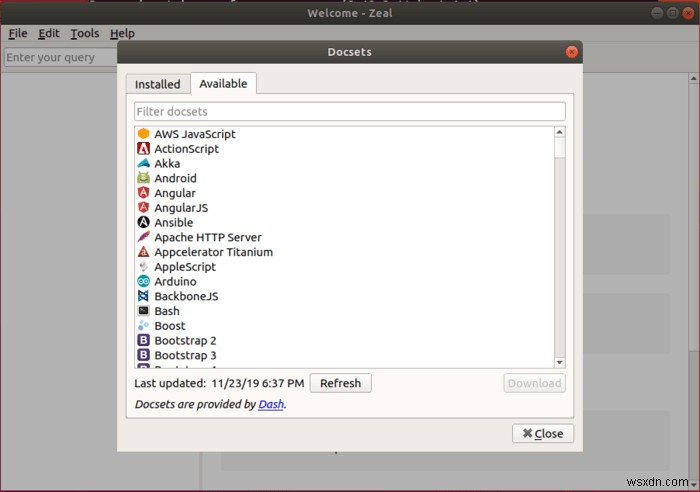 Zealでコードドキュメントをオフライン表示する方法【Linux対応】